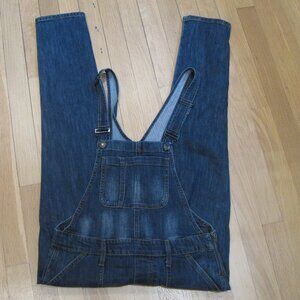 Gap Women's Denim Overalls Sz S Medium Wash Indigo Cotton Blend Skinny Jumpsuit